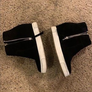 Steve Madden zip up wedge sneakers